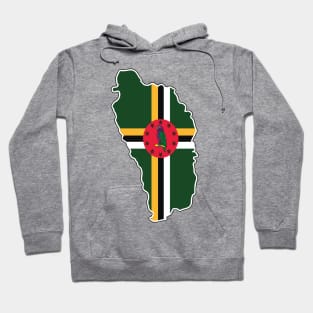 Dominican National Flag and Map Hoodie